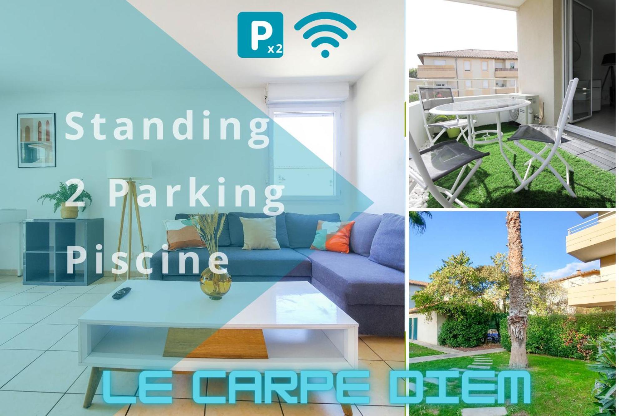 *Le Carpe Diem, Appartement 2 Chambres, Piscine, 2 Parking, Clim* Монпельє Екстер'єр фото